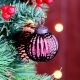 12 Pieces Glass Burgundy Christmas Ornaments For Tree Decoration