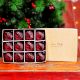 12 Pieces Glass Burgundy Christmas Ornaments For Tree Decoration
