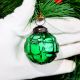 12 Pieces Decorative Glass Green Christmas Ornaments For Tree Decoration