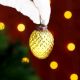 12 Pieces Decorative Glass Golden Christmas Hanging Ornaments