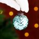 12 Pieces Modern Glass Sky Blue Christmas Ornaments For Tree Decoration