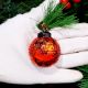 12 Pieces Amber Glass Christmas Ornaments For Tree Decoration