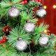 12 Pieces Modern Glass Silver Christmas Ornaments For Tree Decoration