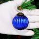 12 Pieces Round Blue Glass Christmas Ornaments For Tree Decoration