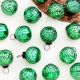 12 Pieces Decorative Green Glass Ornaments - Christmas Tree Ornaments