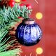 12 Pieces Modern Blue Coloured Christmas Ornaments