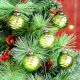 12 Pieces Decorative Lime Green Coloured Christmas Ornaments