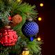 6 Pieces Modern Multicolor Coloured Glass Christmas Ornaments