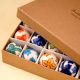 25 Pieces Decorative Multicolor Round Tiny Ceramic Christmas Ornaments