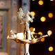 Premium Peacock Brass Oil Lamp for Home and Temple Decor