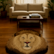 Handcrafted Woolen Lion Face Rug – Animal Design Floor Carpet