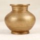 Sturdy Handmade Brass Water Pot with Engraving for Rituals