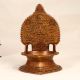 Handmade Brass Gajalakshmi Oil Lamp for Hindu Rituals