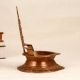 Handmade Brass Gajalakshmi Oil Lamp for Hindu Rituals