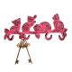 Modern Distressed Cats Iron Wall Hook