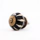 Black Floral Ceramic Cabinet Knob