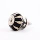 Black Floral Ceramic Cabinet Knob