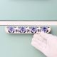 Blue Leaf Floral Ceramic Drawer Handle (Large Size)