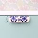 Ceramic Blue Leaf Floral Drawer Handle (Medium Size)