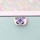 Modern Ceramic Blue Leaf Floral Drawer Handle (Small Size)