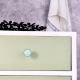 Sea Green Crackle Ceramic Cabinet Knob With Gold Work