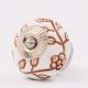 Modern Brown Golden Floral Cabinet Knob