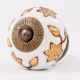 Brown Golden Modern Floral Cupboard Knob