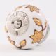 Brown Golden Modern Floral Cupboard Knob
