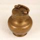 Traditional Brass Ganga Jali Pot with Lid for Hindu Rituals