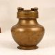 Traditional Brass Ganga Jali Pot with Lid for Hindu Rituals