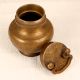 Traditional Brass Ganga Jali Pot with Lid for Hindu Rituals