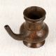 Handmade Brown Holy Water Pot with Spout Made of Brass