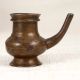Handmade Brown Holy Water Pot with Spout Made of Brass
