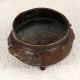 Chinese Art Brass Pot in Brown Finish with Engraving for Decor