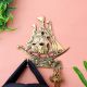 Golden Brass Ship Wall Hook