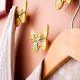 Modern Gold Butterfly Metal Wall Hooks-3 Pieces