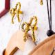 Decorative Gold Bow Metal Wall Hooks-3 Pieces