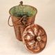 Traditional Vintage Copper Bucket with Lid for Decoration