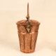 Traditional Vintage Copper Bucket with Lid for Decoration