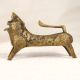 Eastern India Art Brass Lion Statue in Vintage Finish for Decor