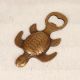 Vintage Handcrafted Brass Bottle Opener in Turtle Shape