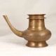 Elegant Brown Brass Holy Water Pot from South India for Decor