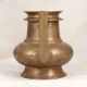 Elegant Brown Brass Holy Water Pot from South India for Decor