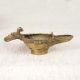 Small Vintage Brass Oil Lamp from Odisha for Decoration
