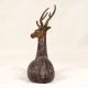Vintage Finest Brass Sitting Deer Statue in Tribal Art from Odisha