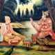 Lord Hanuman and Legendary Tulsidas Canvas Painting