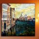 Beautiful Hand-Painted Canvas Oil Painting of Venice City