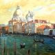 Beautiful Hand-Painted Canvas Oil Painting of Venice City