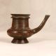Beautiful Brown Finish Brass Holy Water Pot for Prayer Room