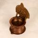 Indian Traditional Brass Gaja Lakshmi Oil Lamp for Rituals